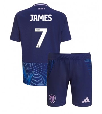 Leeds United Daniel James #7 Tercera Equipación Niños 2024-25 Manga Corta (+ Pantalones cortos)